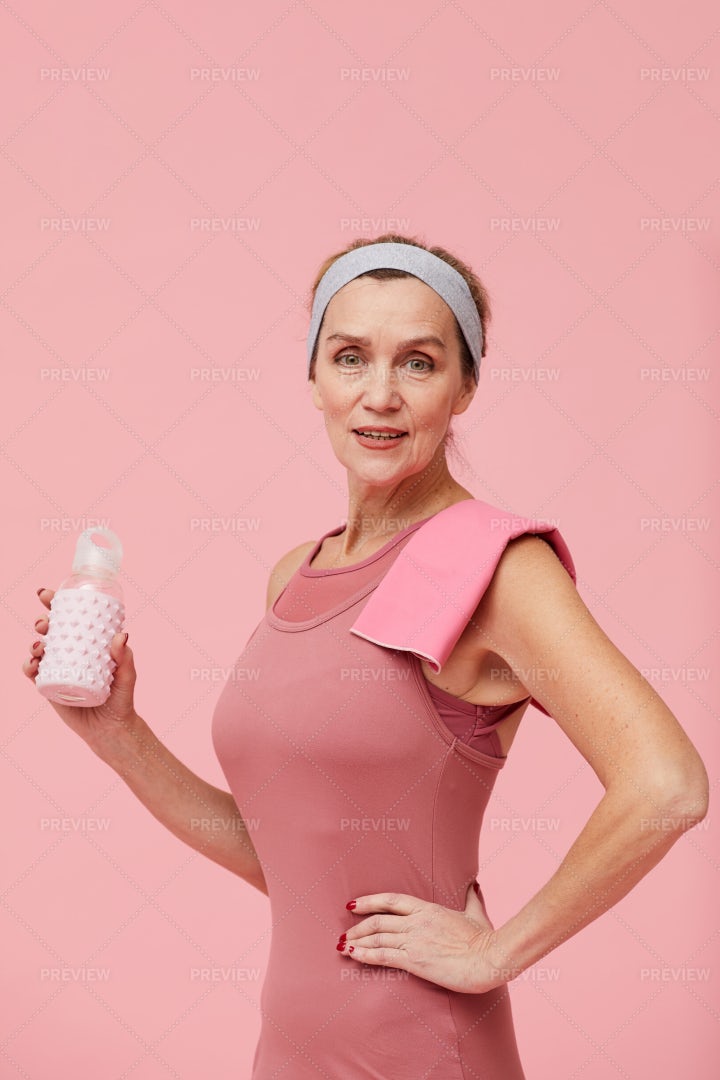 Portrait Of Fit Mature Woman On...: Stock Photos