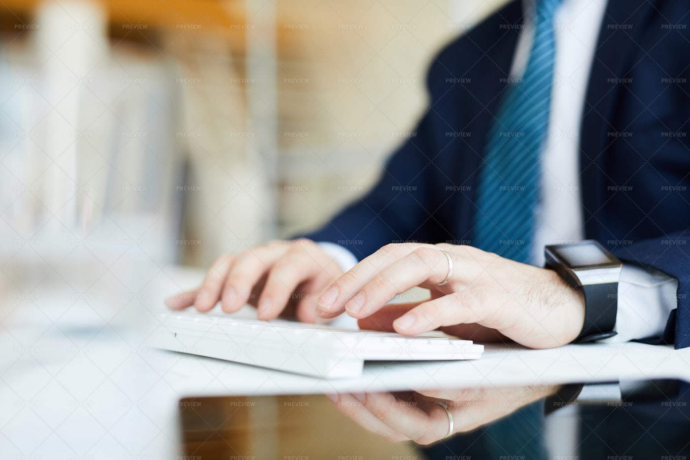 Preparing Business Plan On Computer: Stock Photos