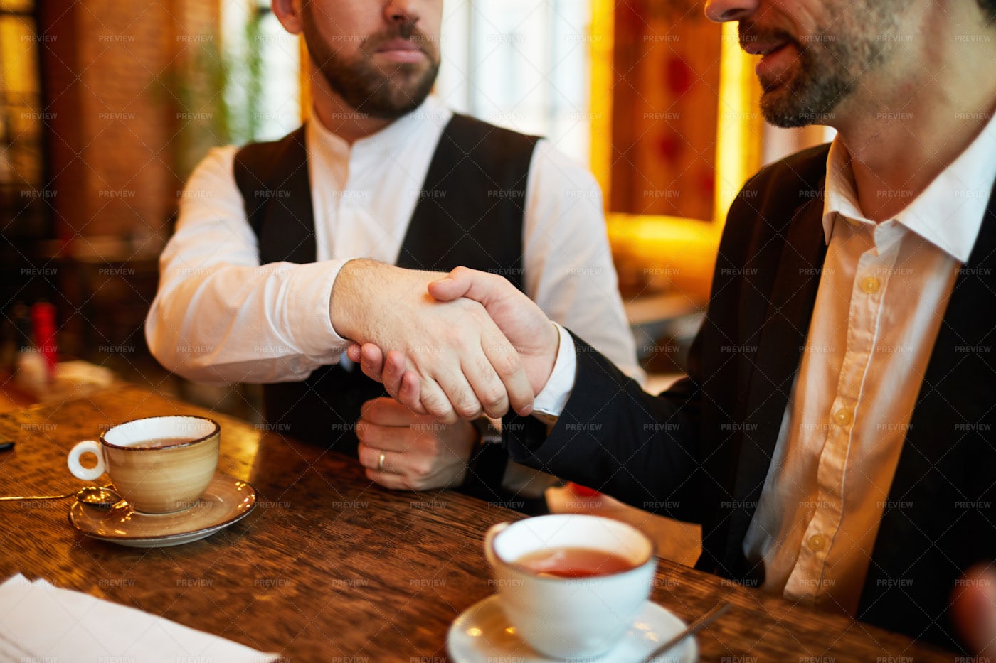 Deal In Restaurant: Stock Photos