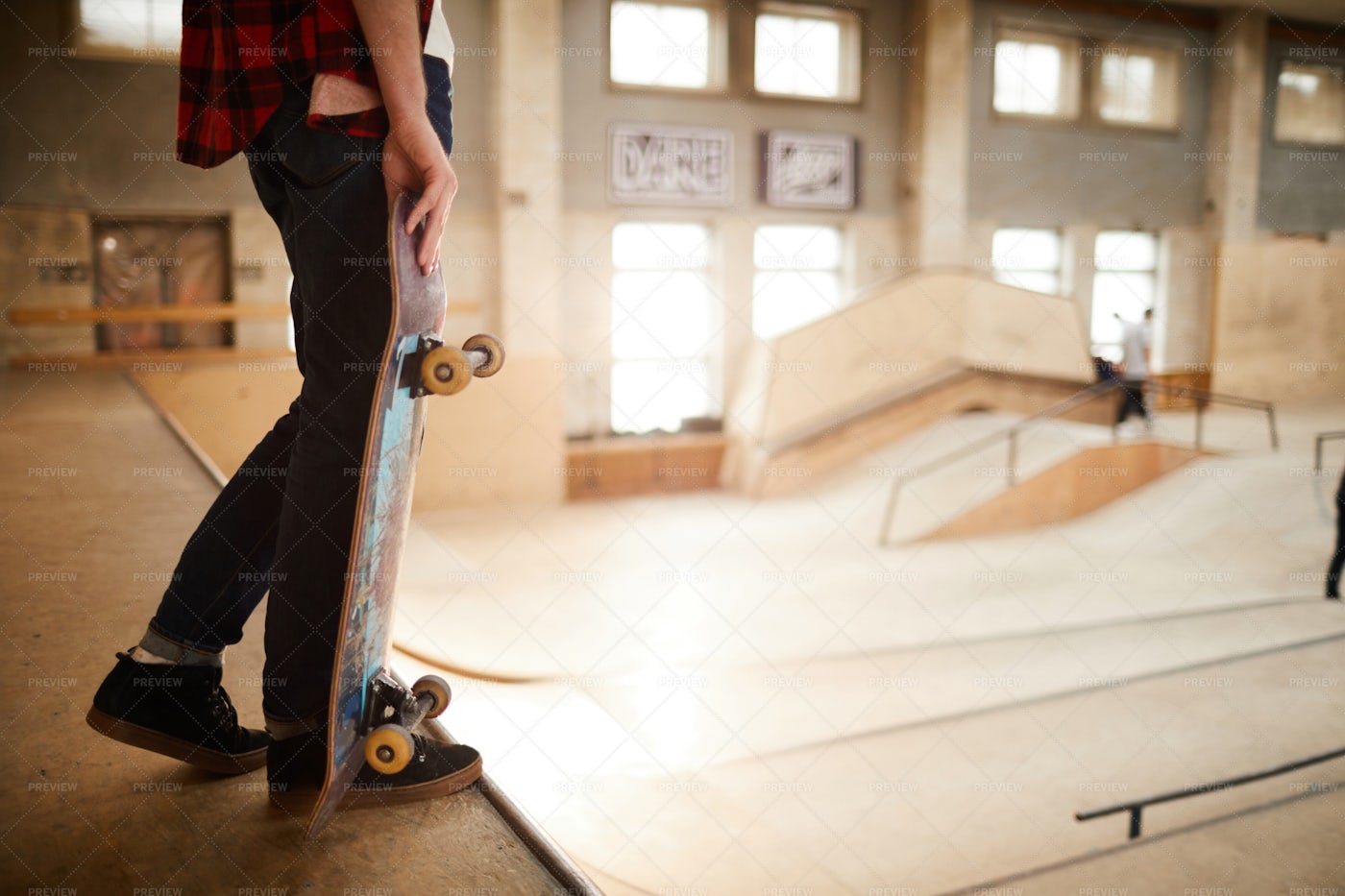 Skater Standing On Ramp: Stock Photos