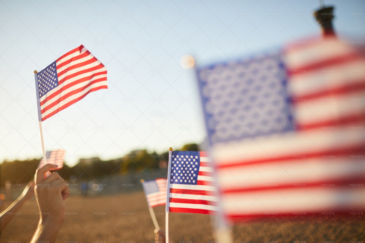 American Flags: Stock Photos