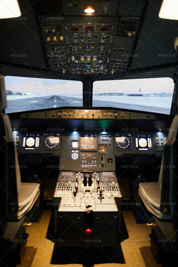 Empty Cockpit Area: Stock Photos