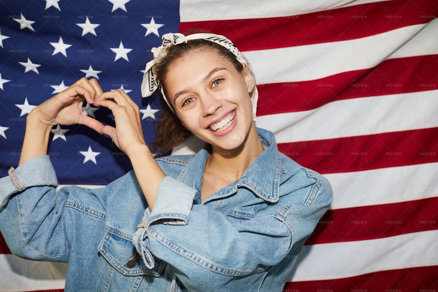 Jolly Young Patriot Of America: Stock Photos