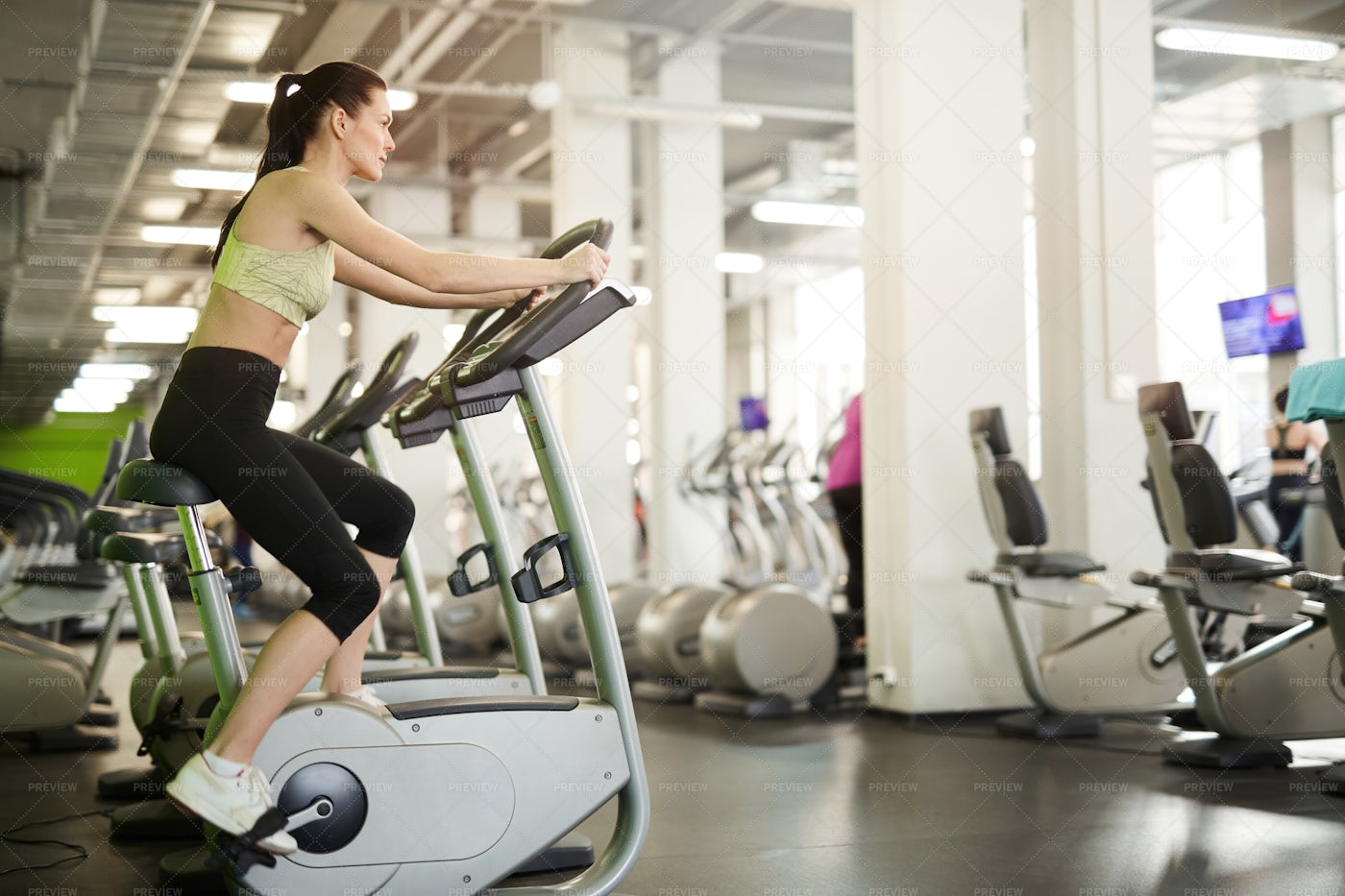 Cardio Workout In Gym: Stock Photos