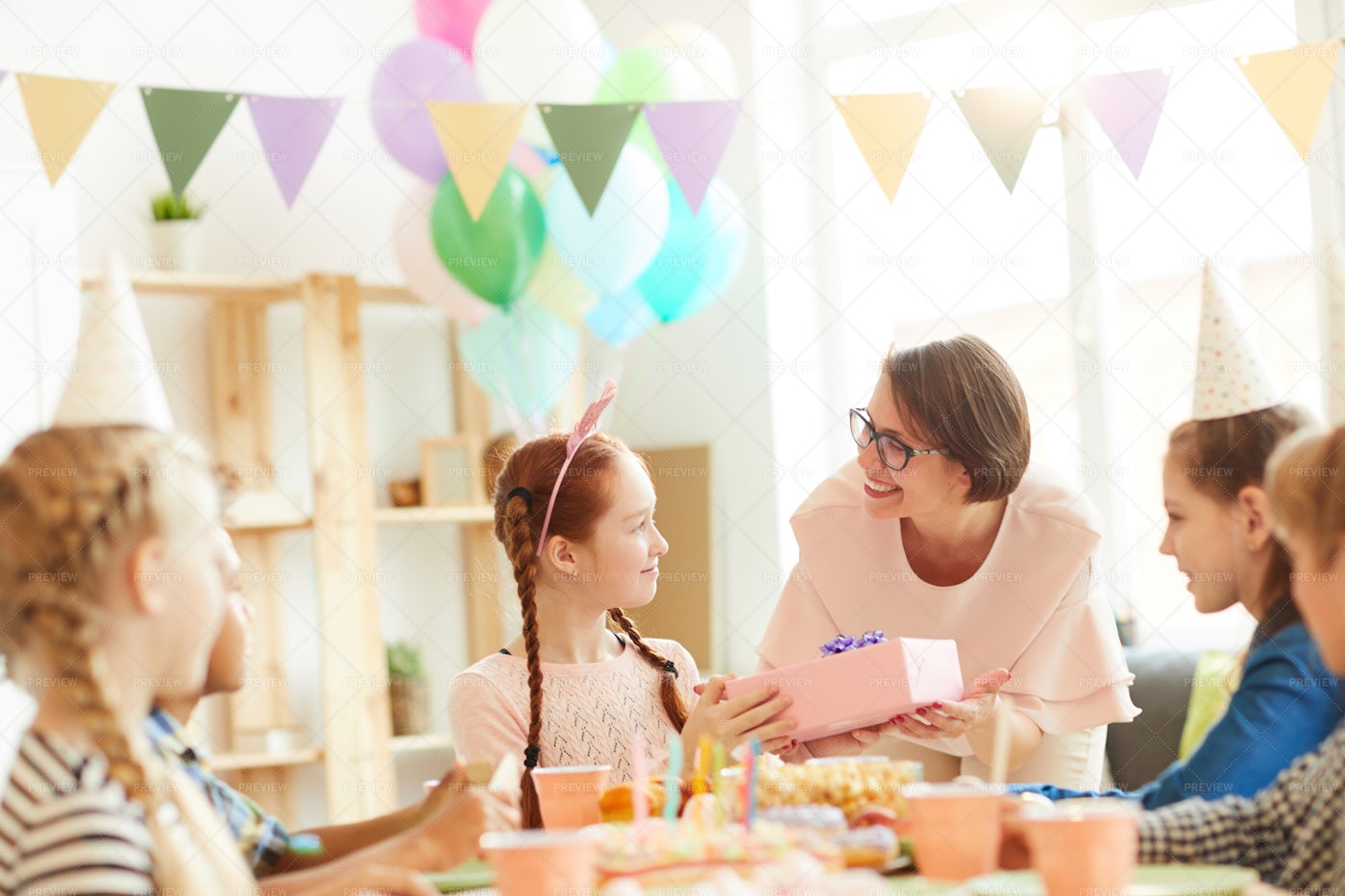 Birthday Present From Mom: Stock Photos