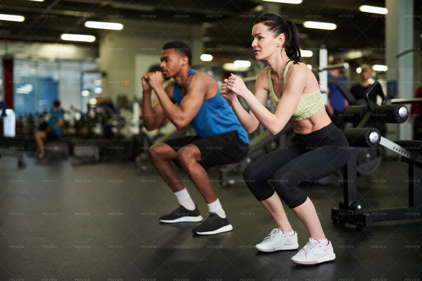 Sportive Couple Working Out: Stock Photos