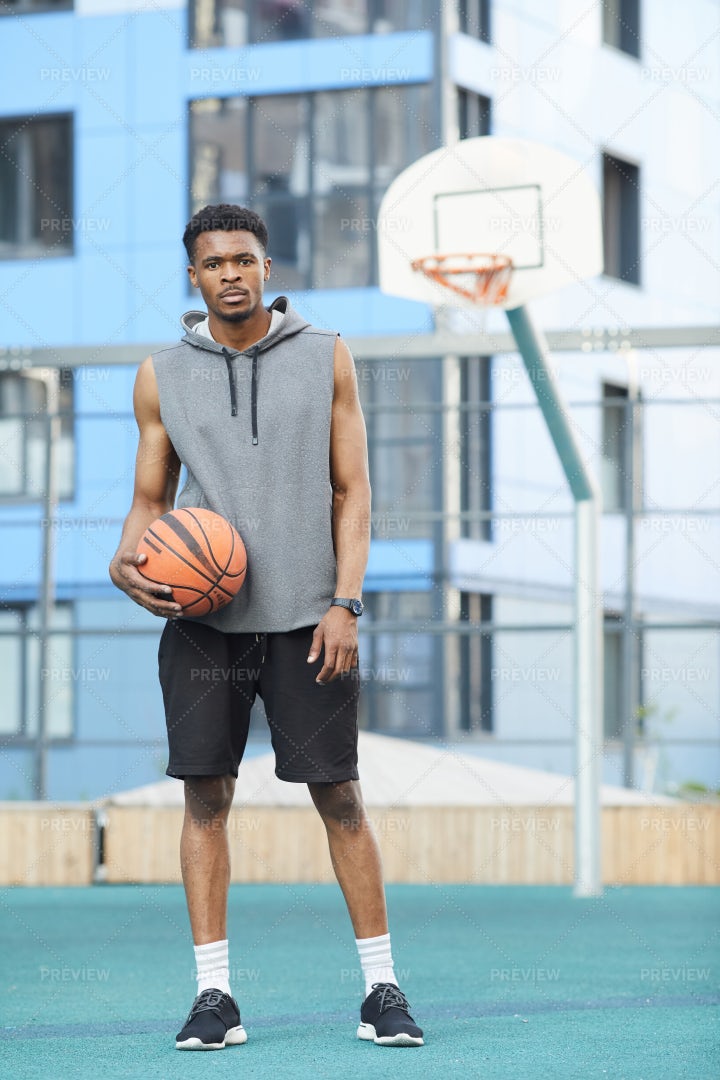 Basketball Player Posing: Stock Photos