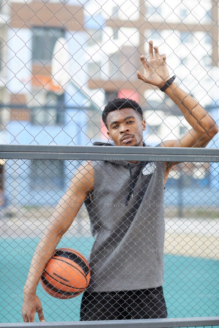 Player On Basketball Court: Stock Photos