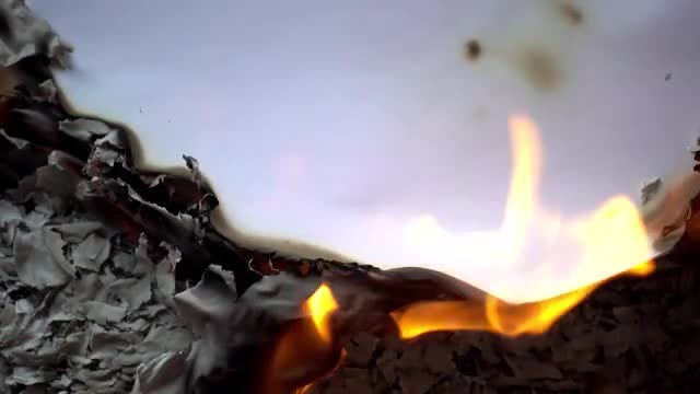 Burning Paper: Stock Video