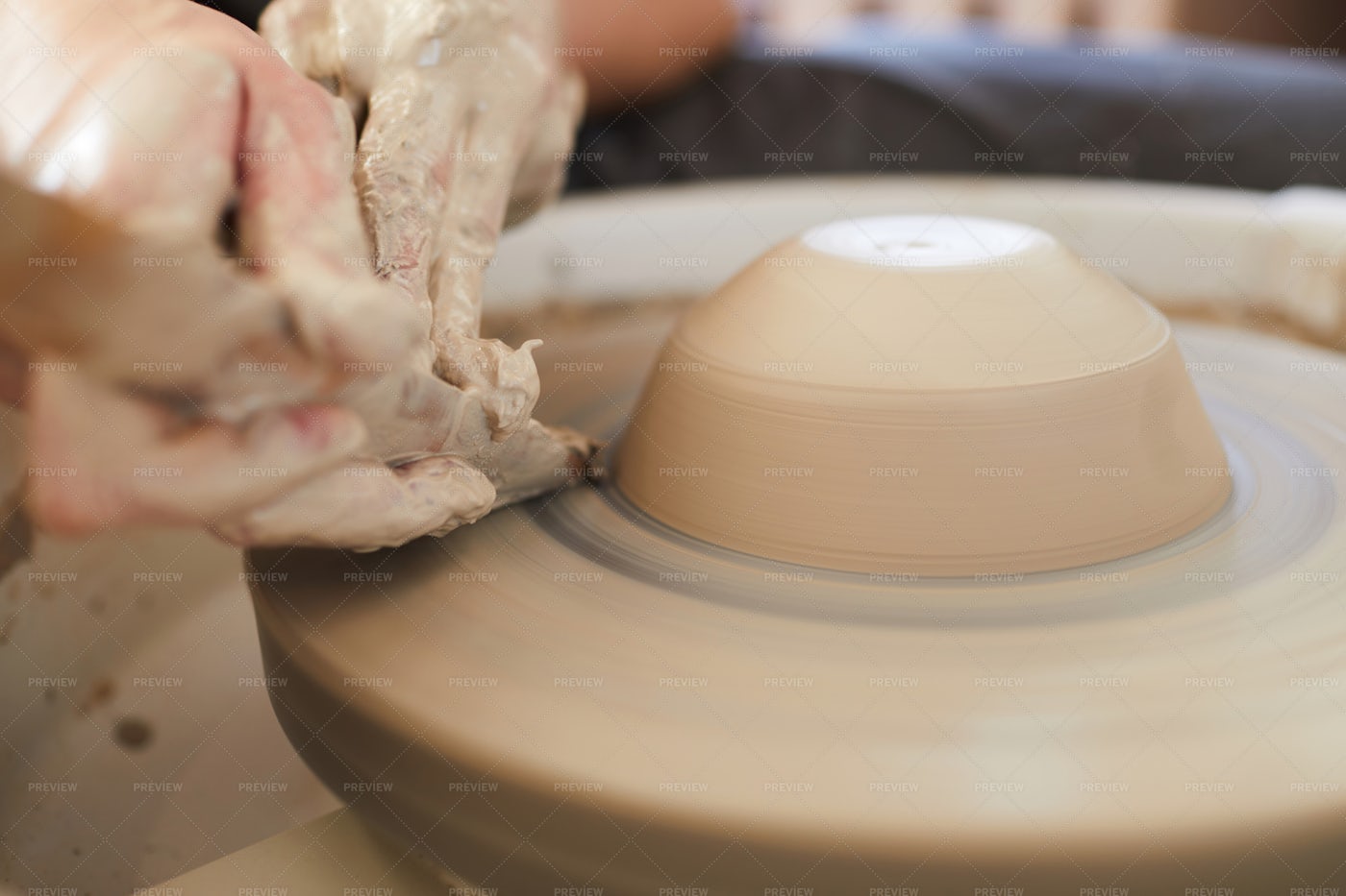 Potters Wheel Close Up: Stock Photos