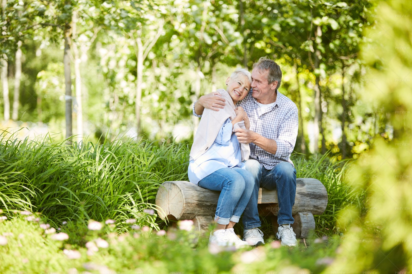 Loving Senior Couple Enjoying Date...: Stock Photos
