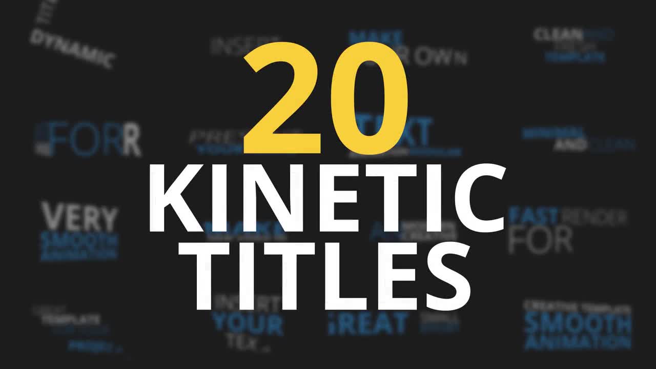 20 Kinetic Titles - After Effects Templates | Motion Array