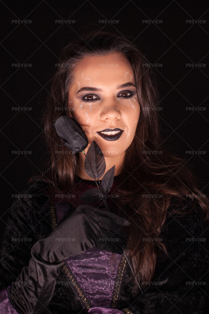Witch With Evil Face: Stock Photos