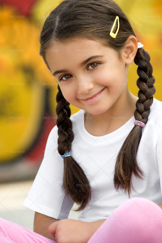 Little Girl Smiling - Stock Photos