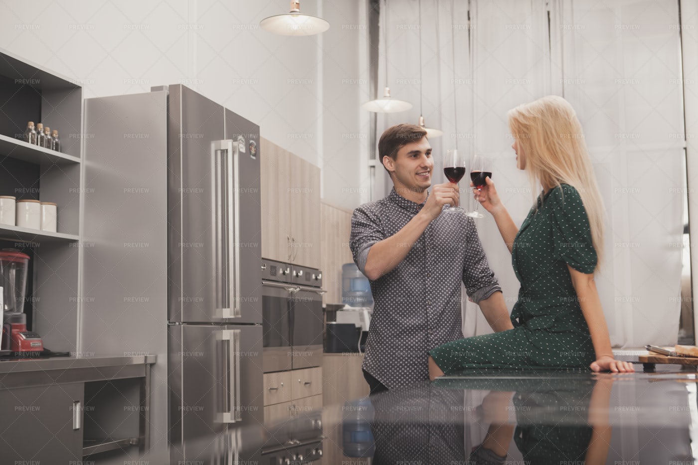 Toasting For New Apartment: Stock Photos
