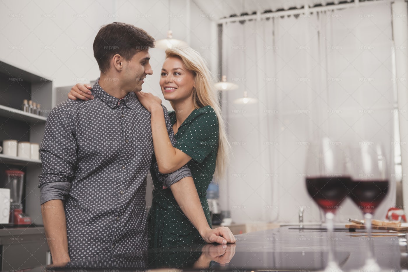Wine And Couple: Stock Photos