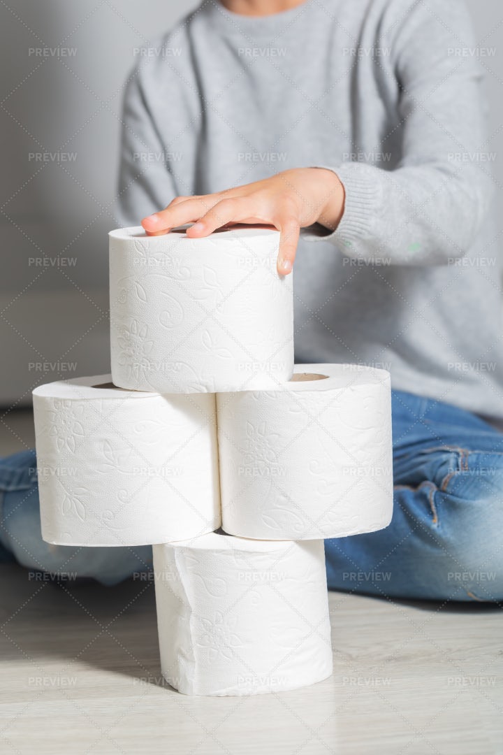 Stack Of Toilet Paper: Stock Photos