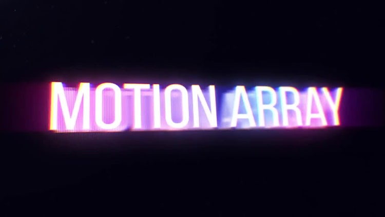 Glitch Neon Logo: After Effects Templates