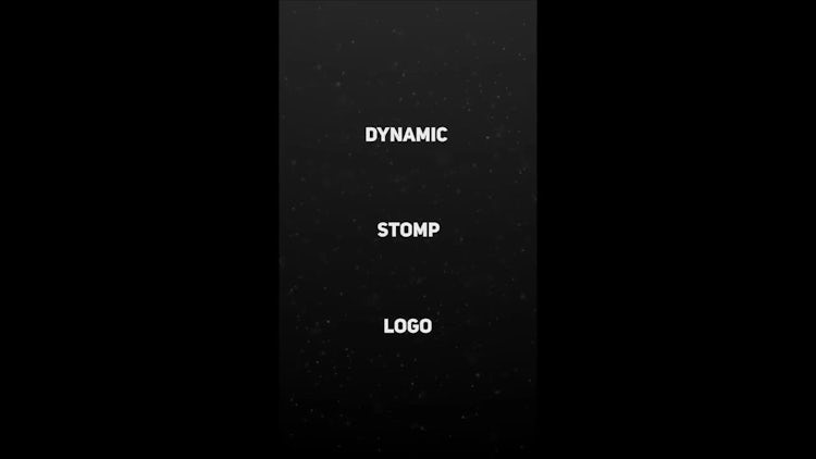Dynamic Stomp Logo Vertical Mobile Template: After Effects Templates
