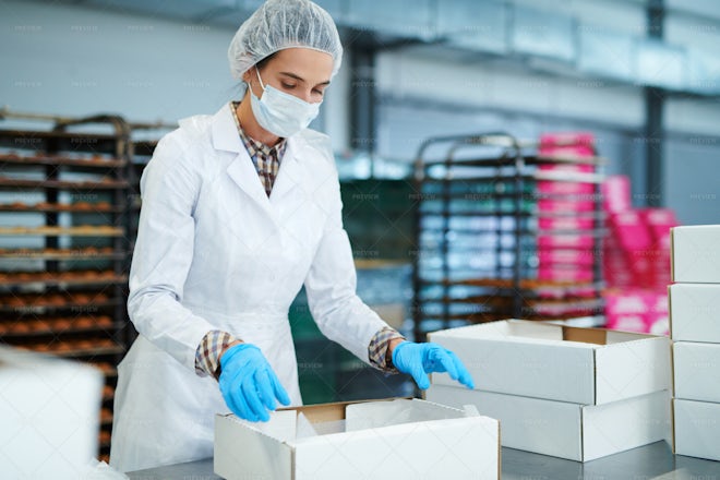 Confectionery Factory Worker... - Stock Photos | Motion Array