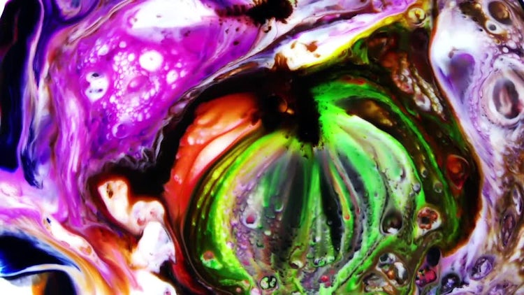 Colorful Ink Paint Blast Turbulence 9: Stock Video