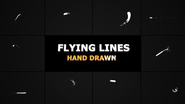Hand Drawn Flying Lines: Stock Motion Graphics