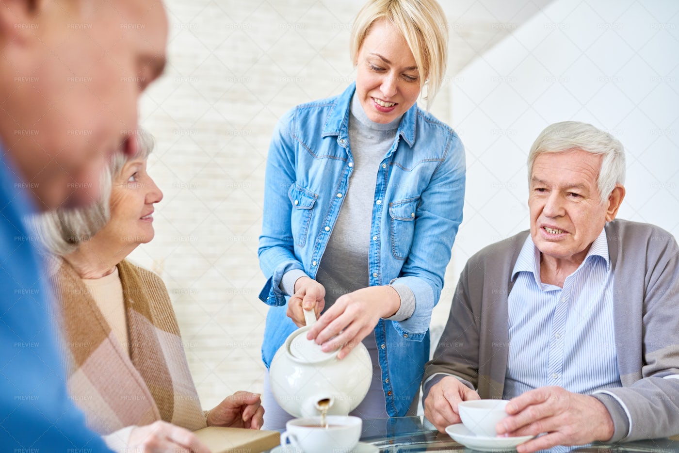 Family Lunch At Home: Stock Photos