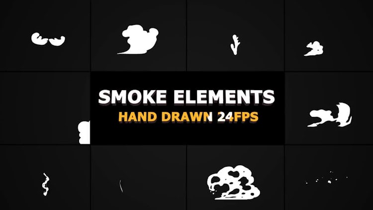 Cartoon Smoke Elements And Transitions: Stock Motion Graphics