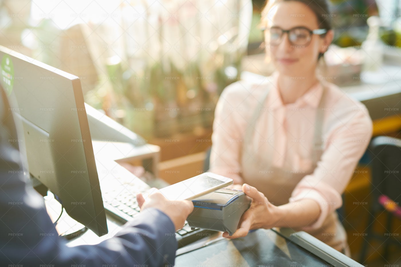 Payment By Smartphone: Stock Photos
