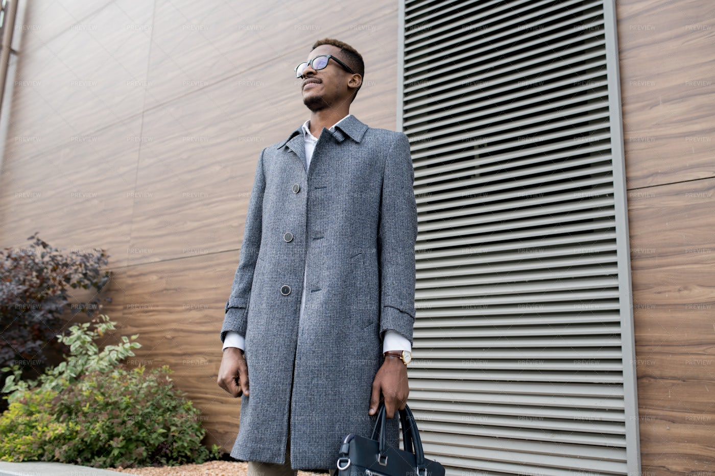 Pensive Stylish African Businessman...: Stock Photos