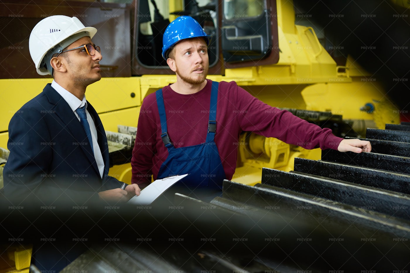 Giving Factory Tour To Potential...: Stock Photos