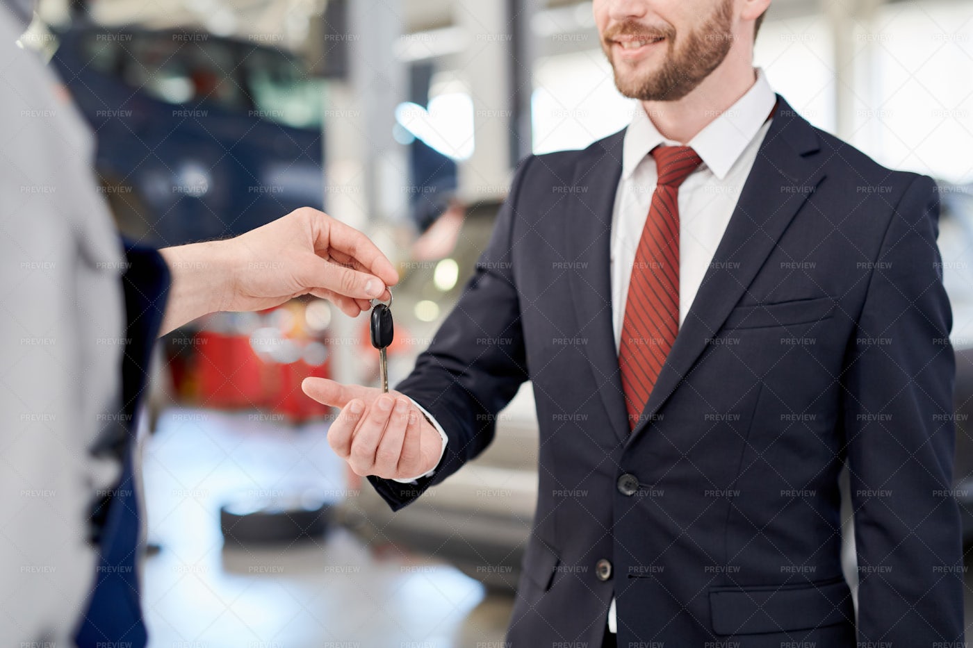 Businessman Holding Car Keys: Stock Photos