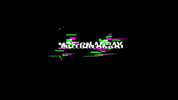 Digital glitch logo: After Effects Templates