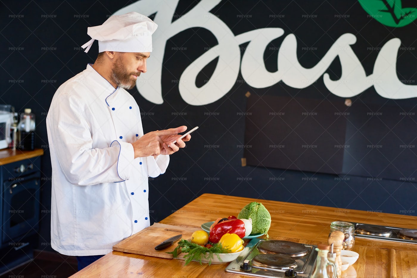 Reading A Recipe: Stock Photos