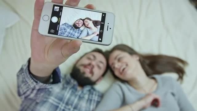 Taking Selfies With Smart Phone: Stock Video