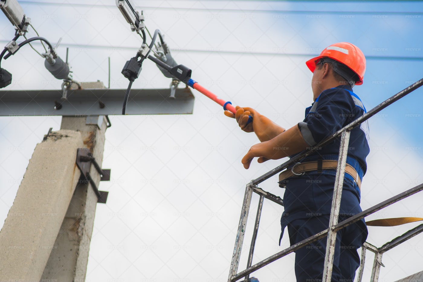 Electrician Doing Maintenance - Stock Photos | Motion Array