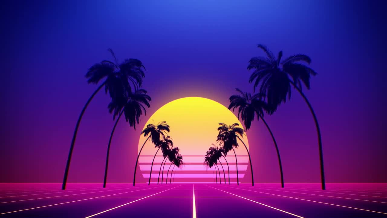 80'S Retro Background Loop - Stock Motion Graphics | Motion Array