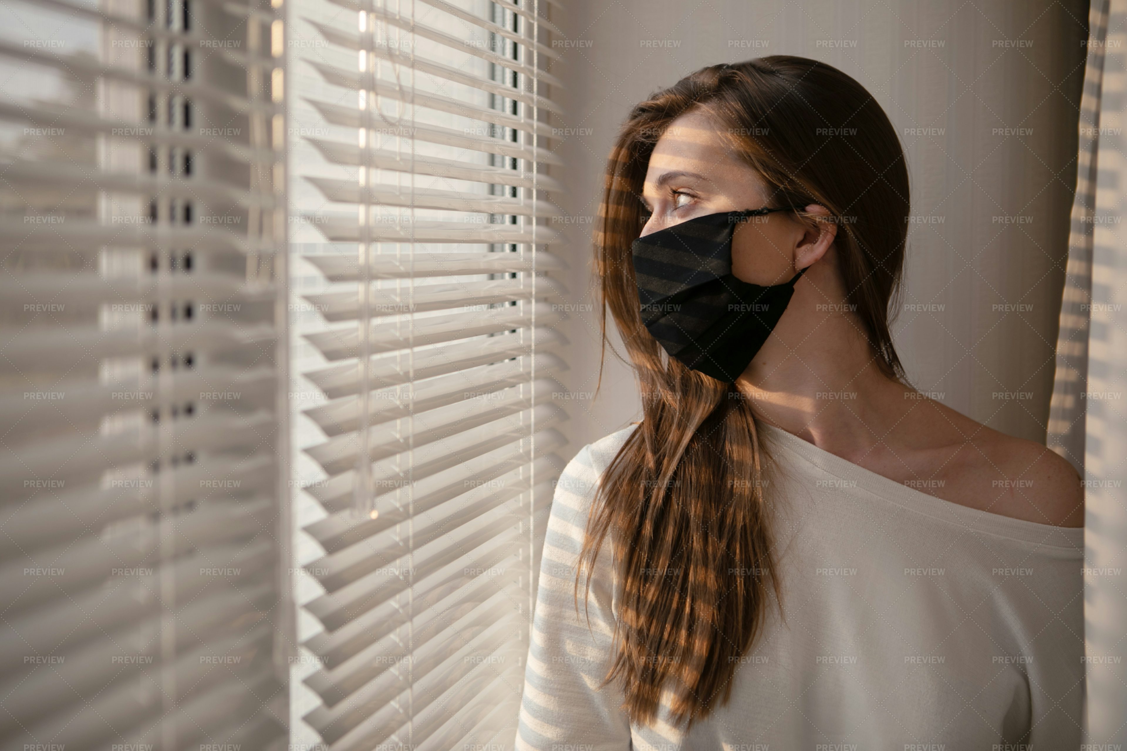 Woman With Mask Stock Photos Motion Array