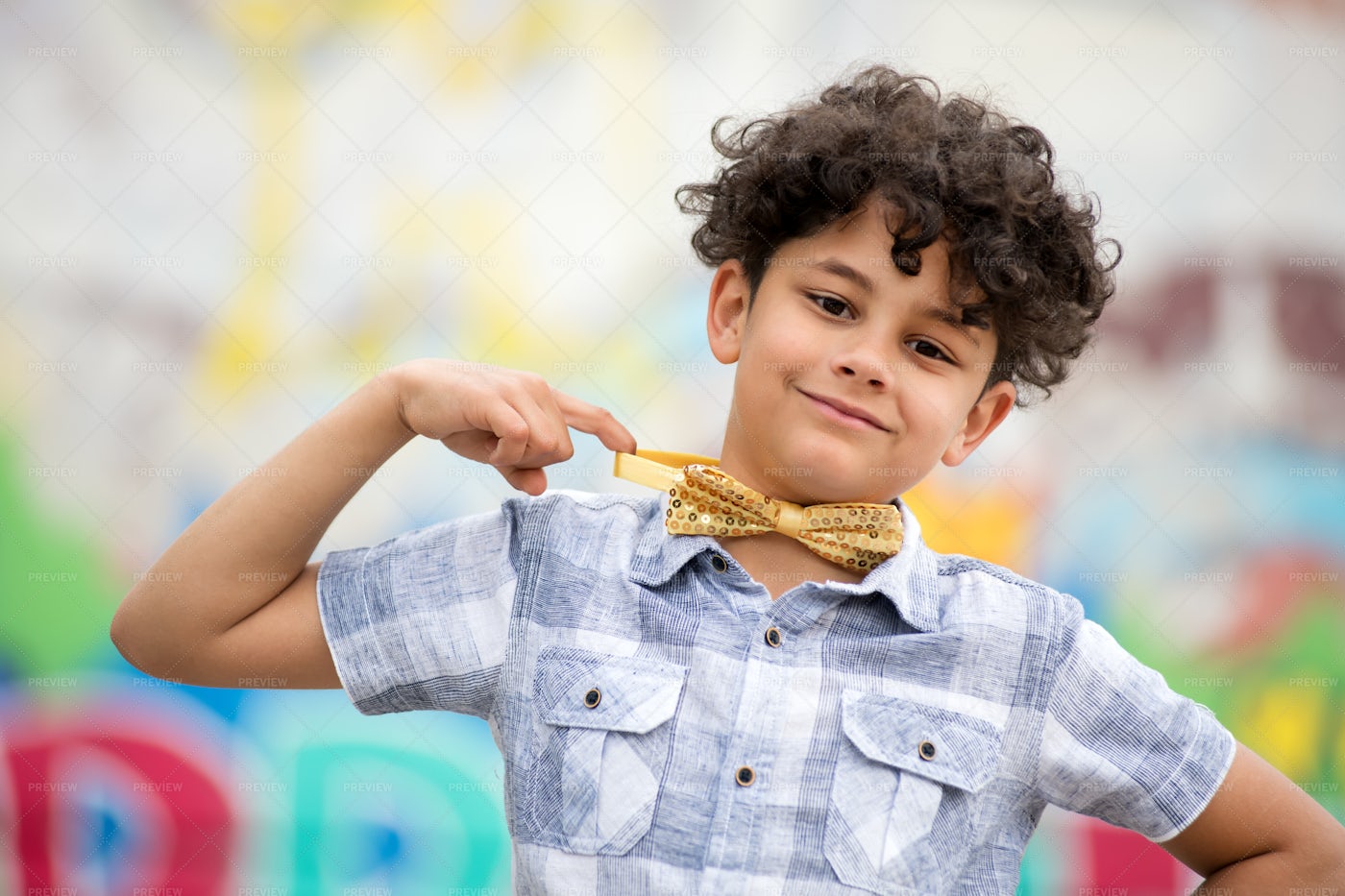 Boy With Bow Tie: Stock Photos