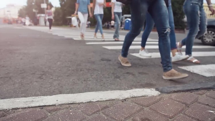 Abstract People On Street: Stock Video