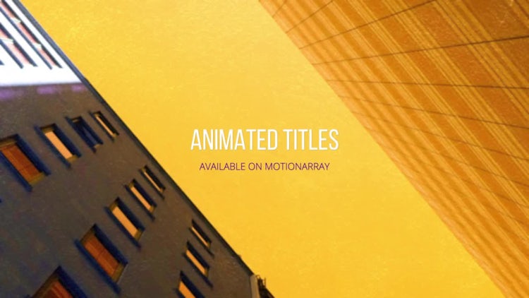 Modern Titles: After Effects Templates