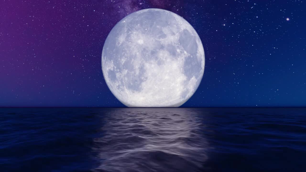 Big Moon On Horizon Stock Motion Graphics Motion Array