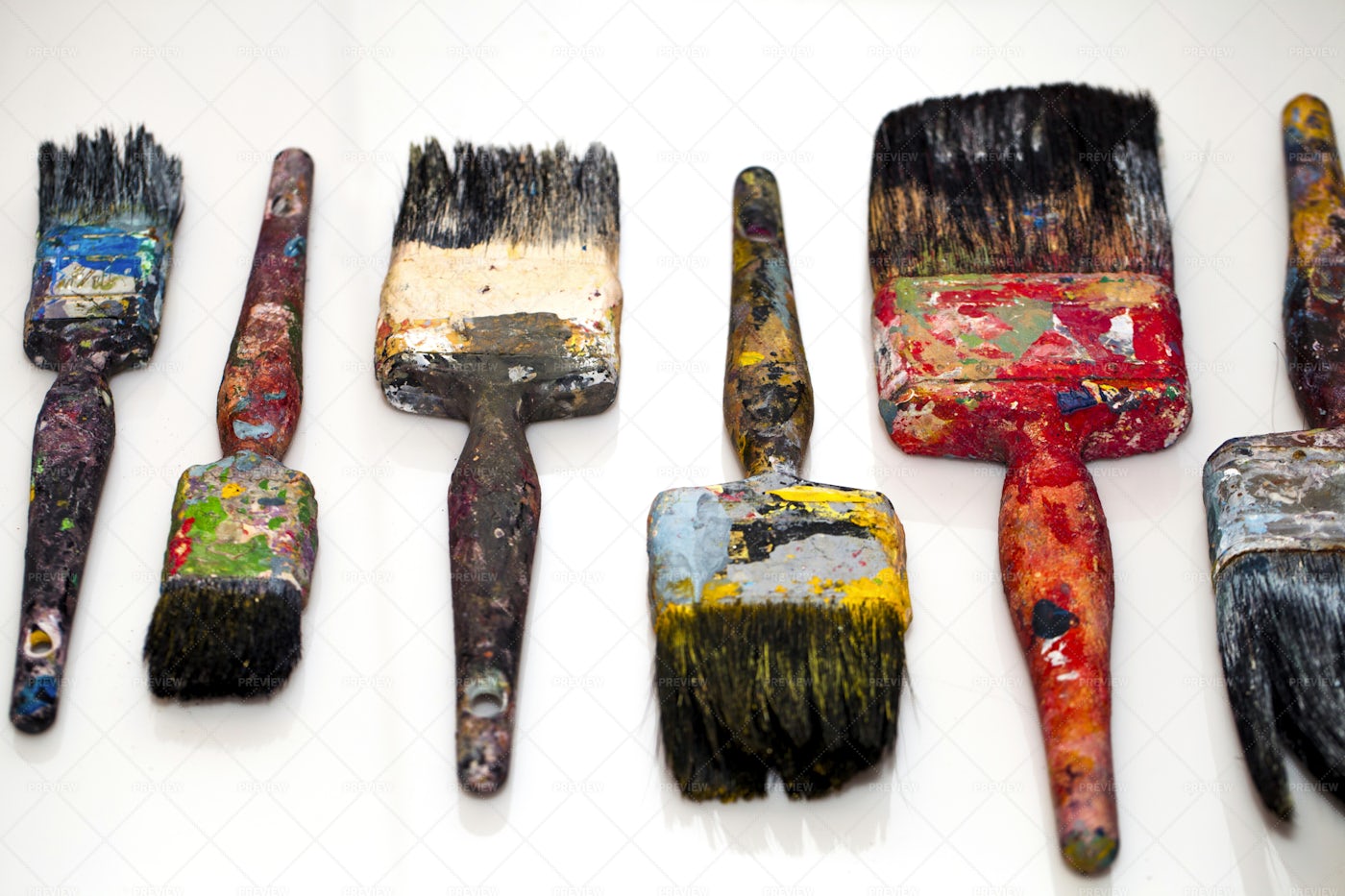 Brushes With Paint: Stock Photos