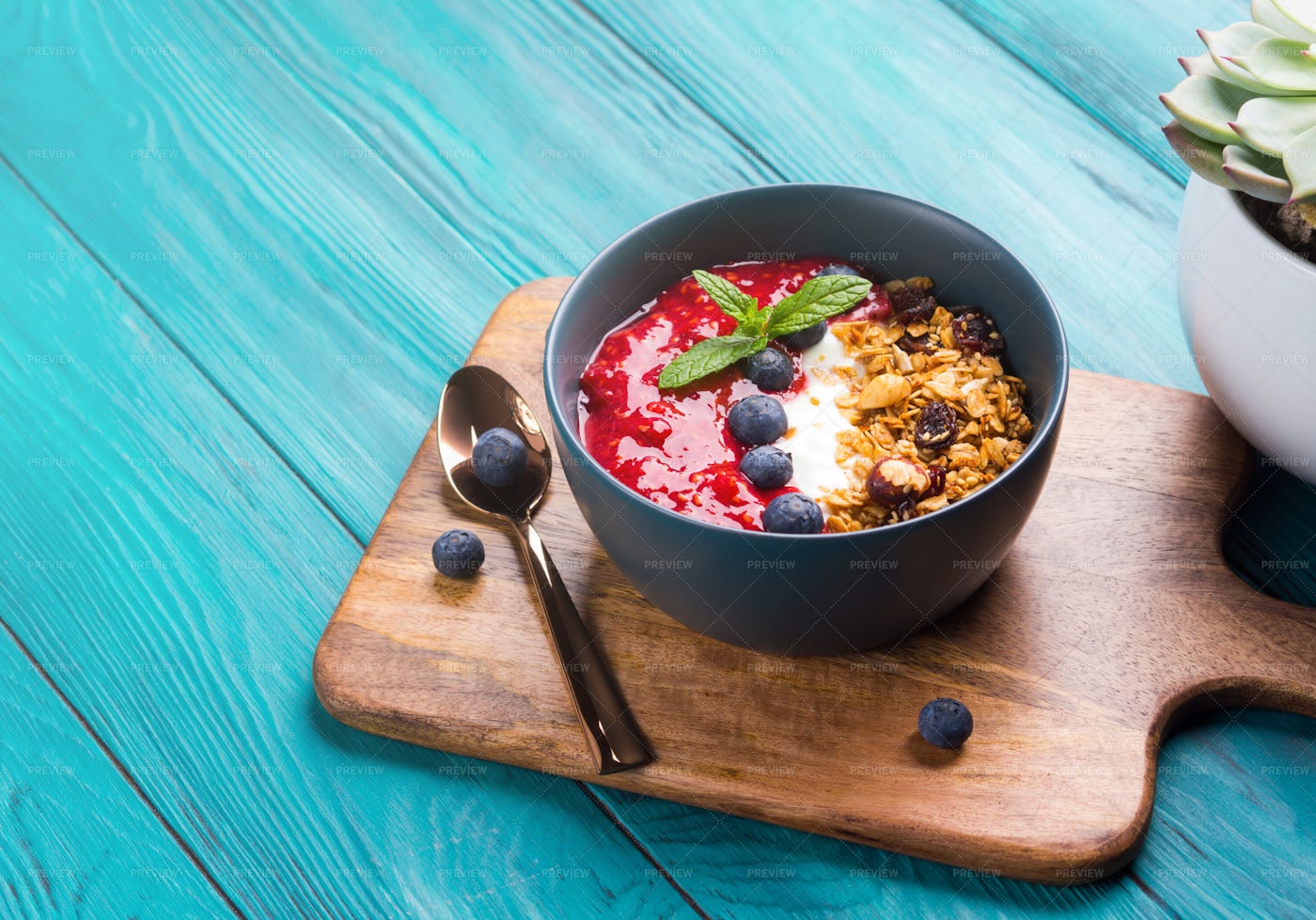 Fruit And Yogurt Bowl: Stock Photos