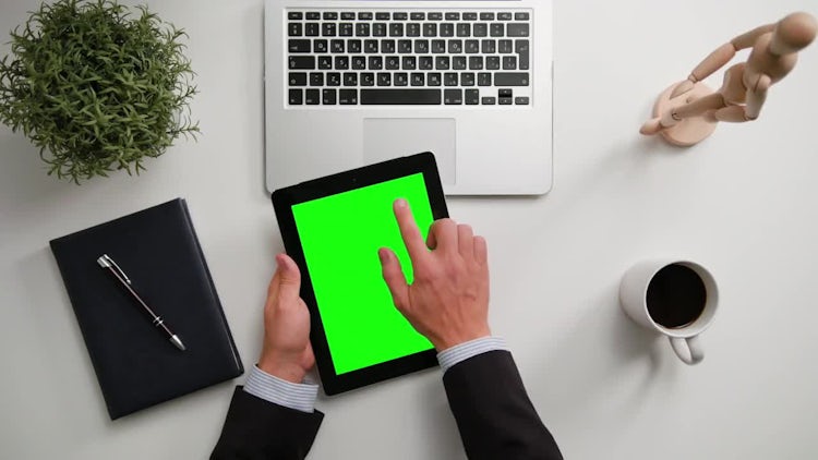Hands Holding iPad: Stock Video