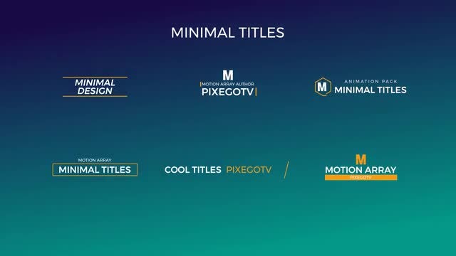 30 Motion Titles Pack: After Effects Templates