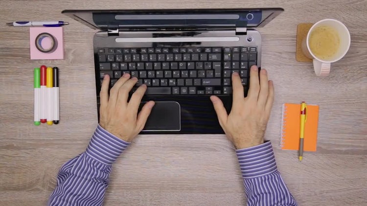 Businessman And Laptop: Stock Video