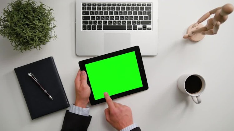 A Man's Hands Holding iPad: Stock Video