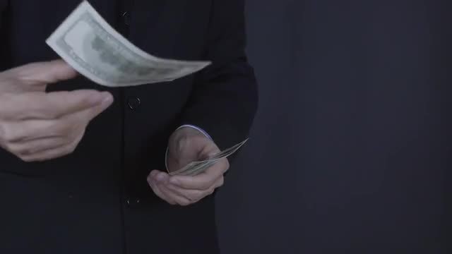 Businessman Throws Money: Stock Video