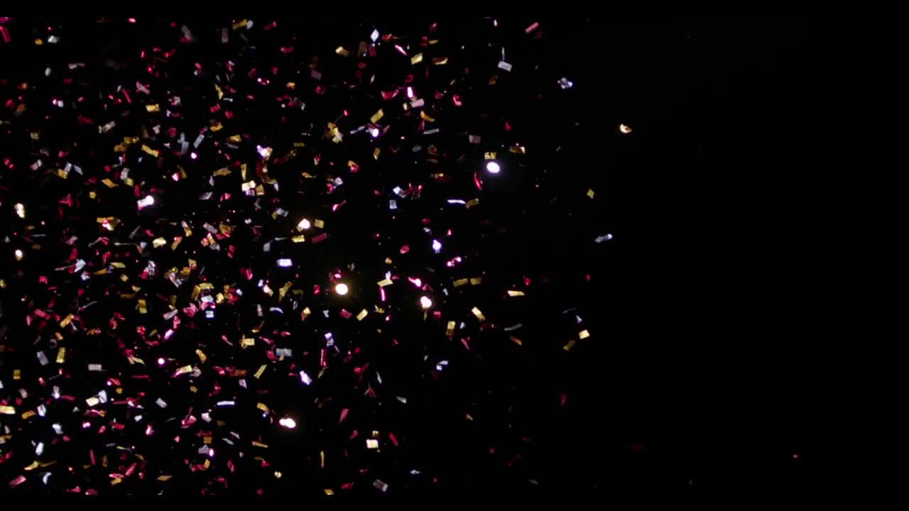 Confetti Falls From The Left Stock Video Motion Array
